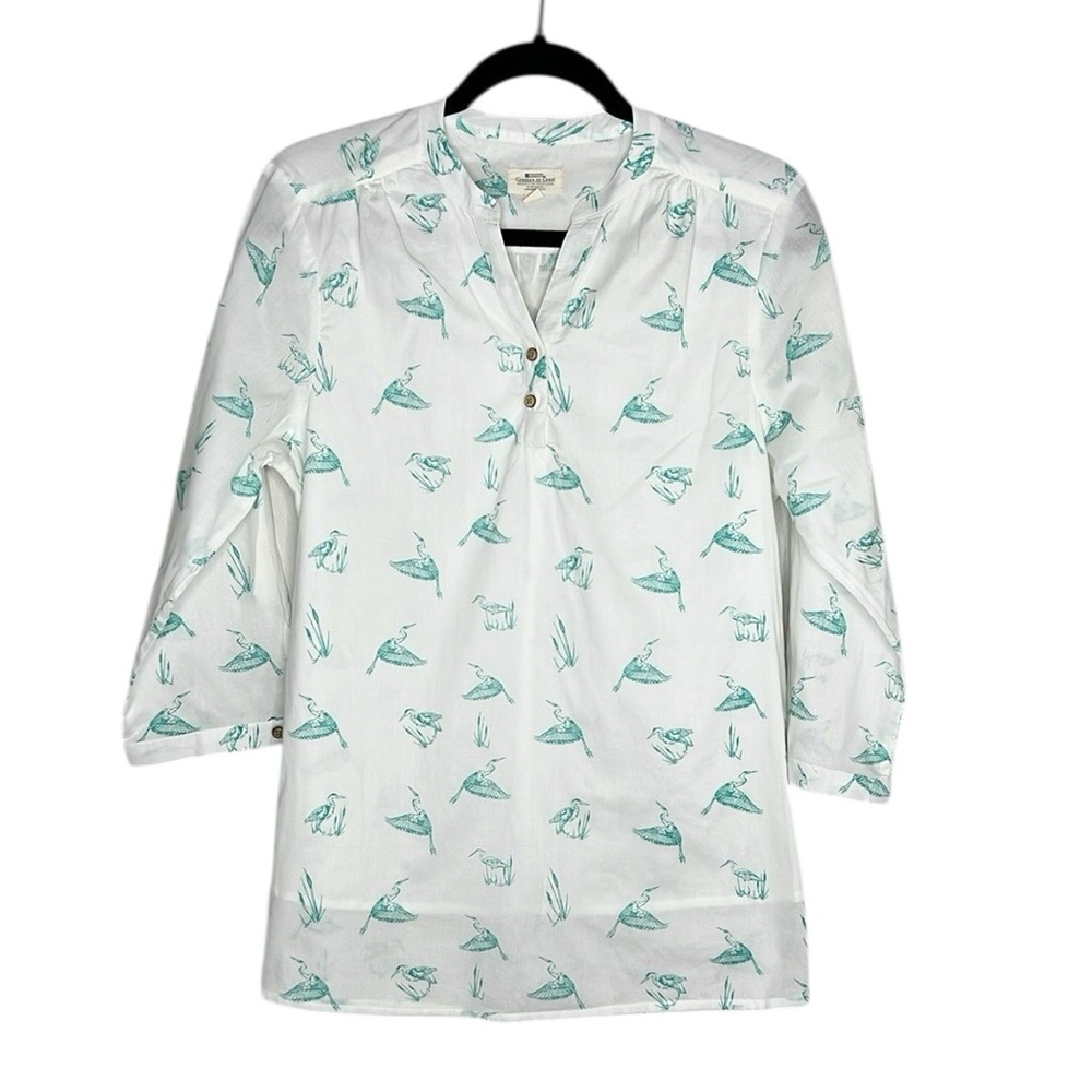 Mountain Warehouse Country to Coast 100% Cotton Crane Bird Print Top size 10